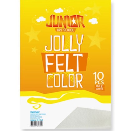 A4 Junior Jolly Felt Colour - White x 1pc