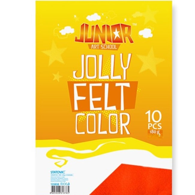 A4 Junior Jolly Felt Colour - Orange x 1pc