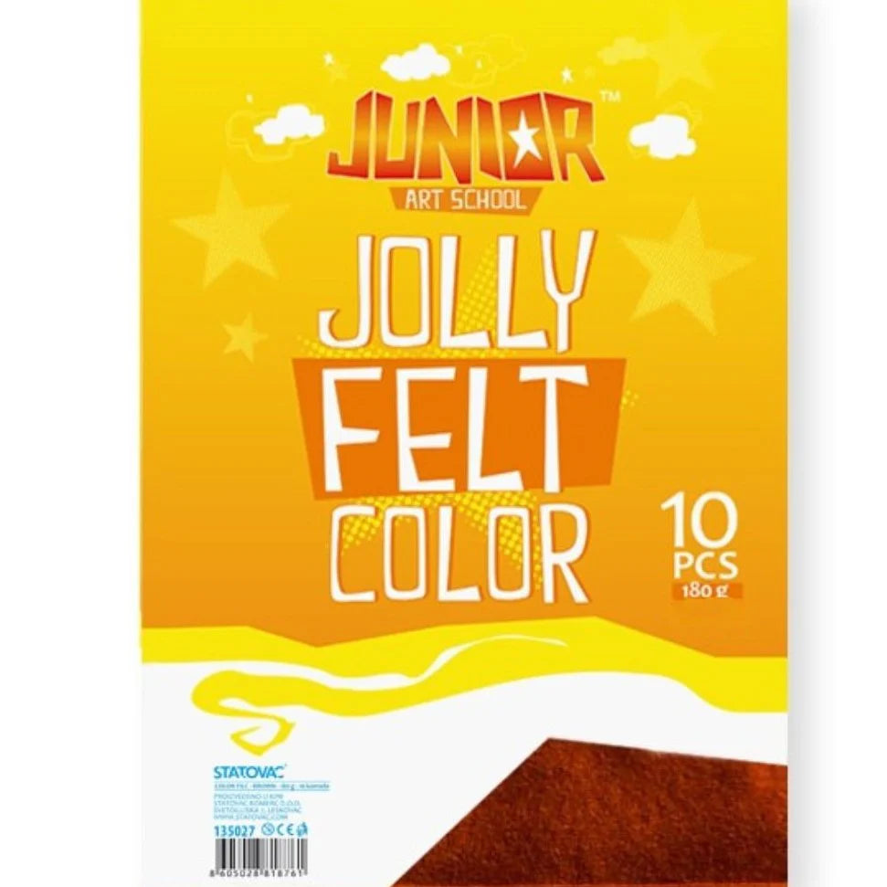 A4 Junior Jolly Felt Colour - Brown x 1pc