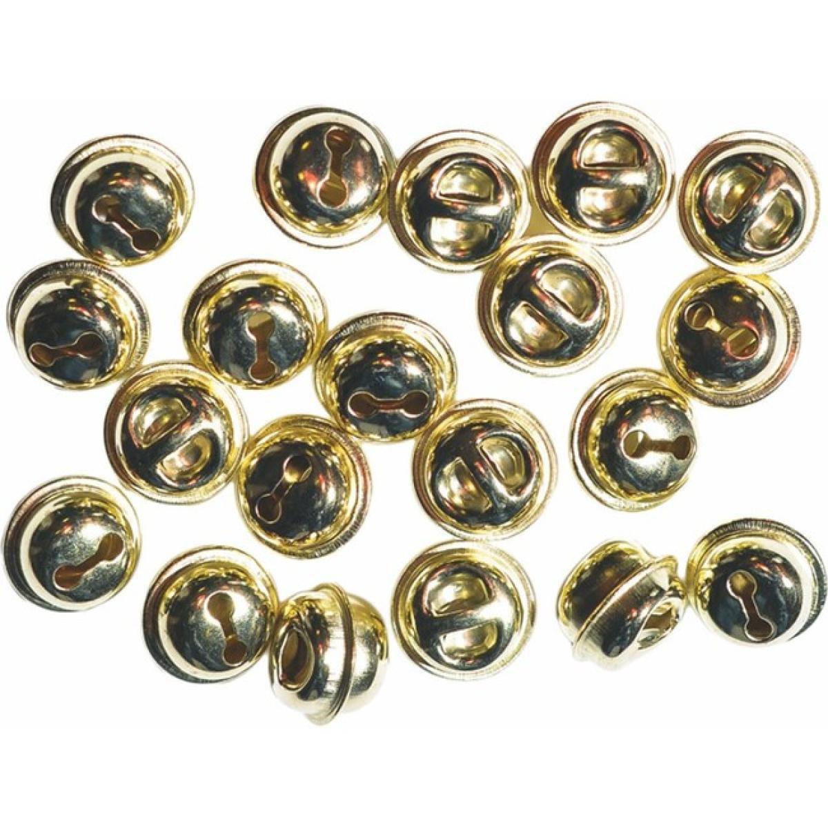 Junior Round Gold Bells 14mm A Pack Of 20pcs