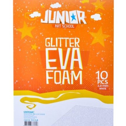 A4 Junior Jolly Foam Glitter Colour - White x 1pc