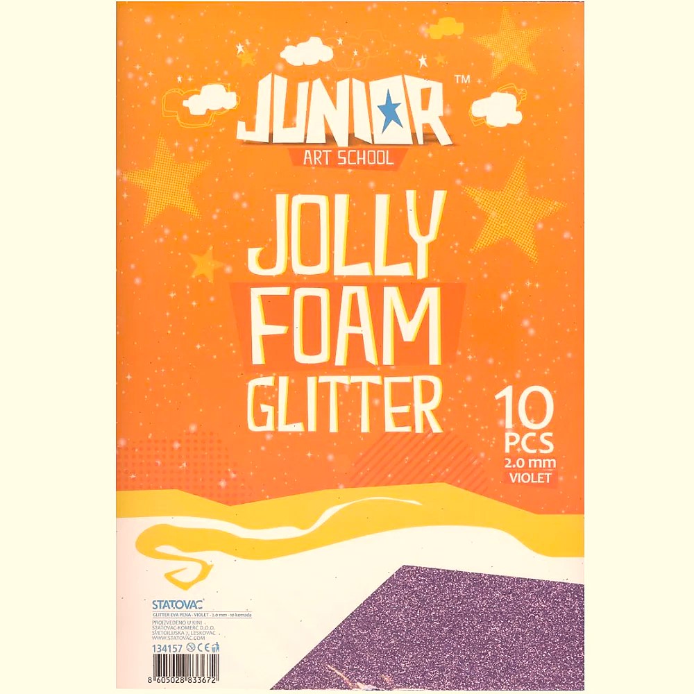 A4 Junior Jolly Foam Glitter Colour - Violet x 1pc