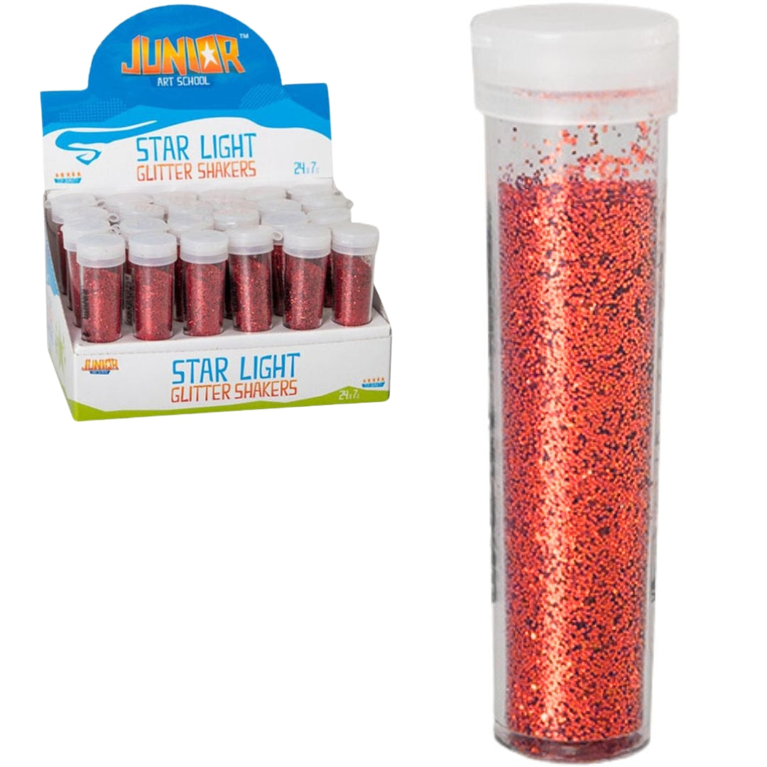 Junior Arts & Crafts - Star Light Glitter 7g - Red