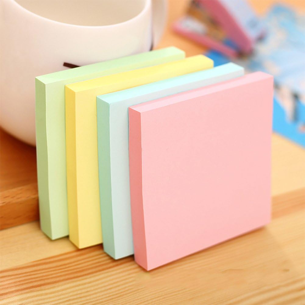 3A Sticky Note Paper Pastel Colour A Pack Of 100 x 1pc Assortment