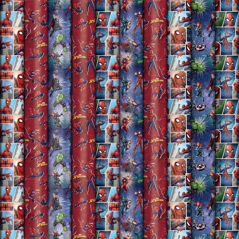 Marvel Spiderman / Avengers Gift Wrapping Paper 0.7 x 2m x 1pc Assortm