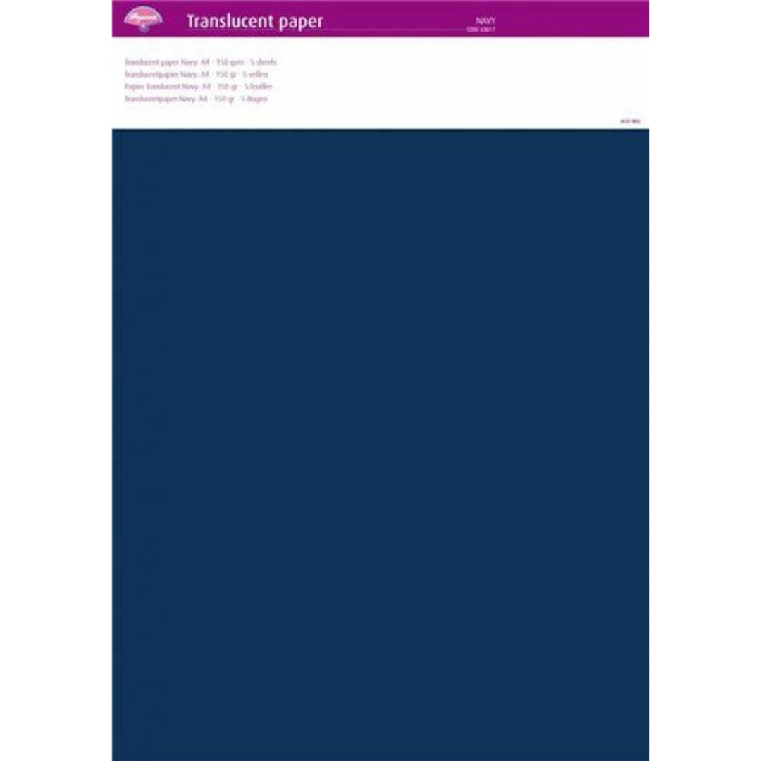 A4 Translucent Paper 150gsm 5 Sheets - Navy