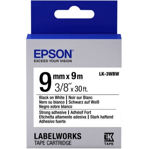 Epson LK-3WBW Black On White 9mm x 9m