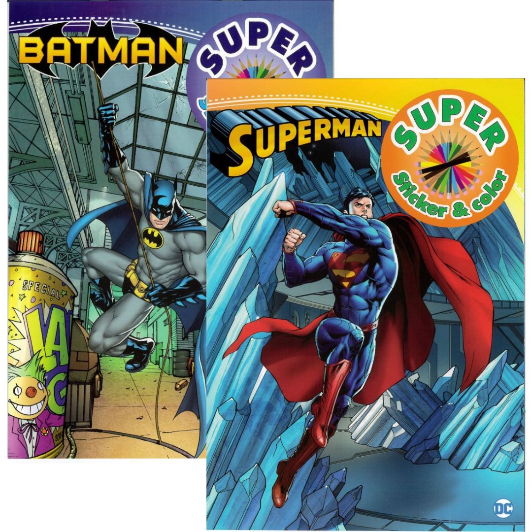 Dc Super Sticker And Colouring Book