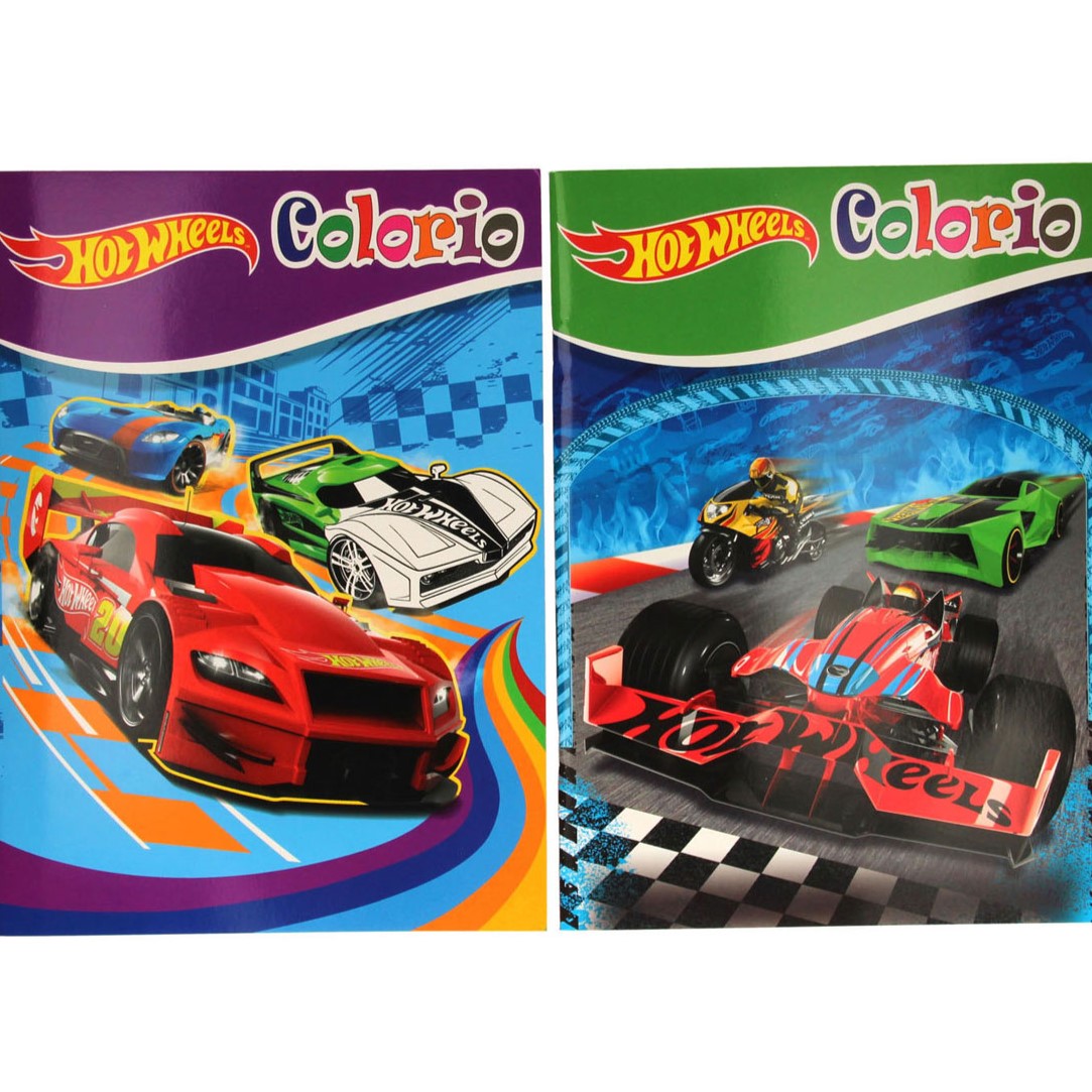 Hot Wheels Colourio - Colouring Book x 1pc Assortment