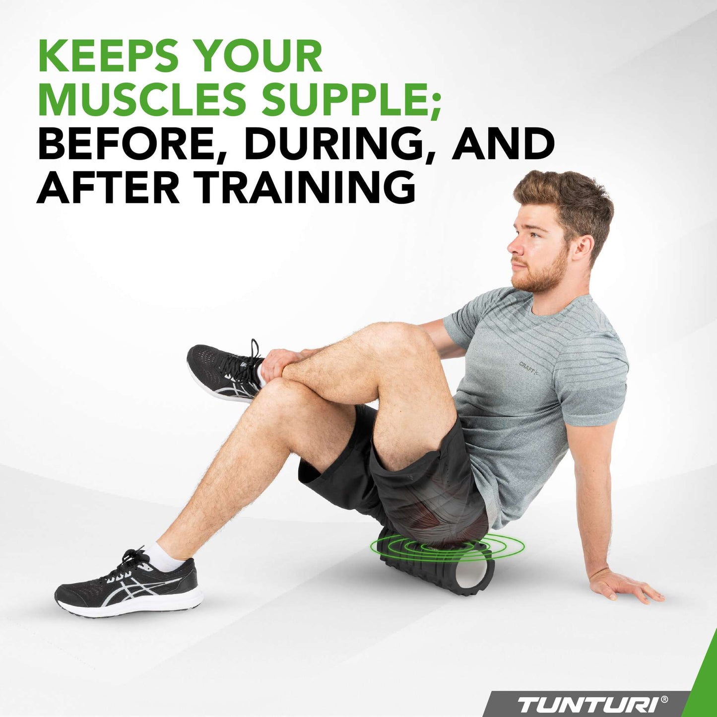 Tunturi Yoga Grid Foam Roller 33cm - Black