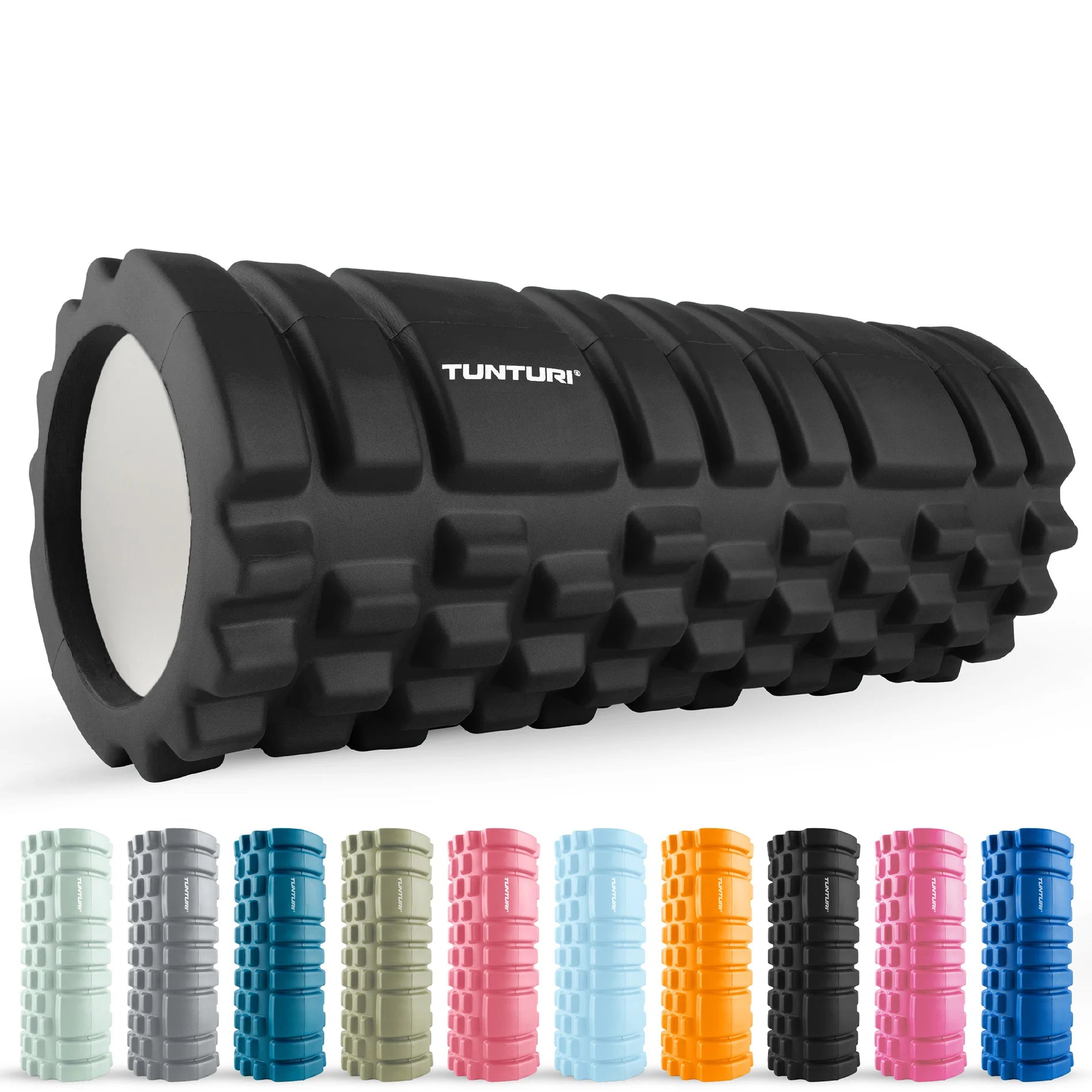 Tunturi Yoga Grid Foam Roller 33cm - Black