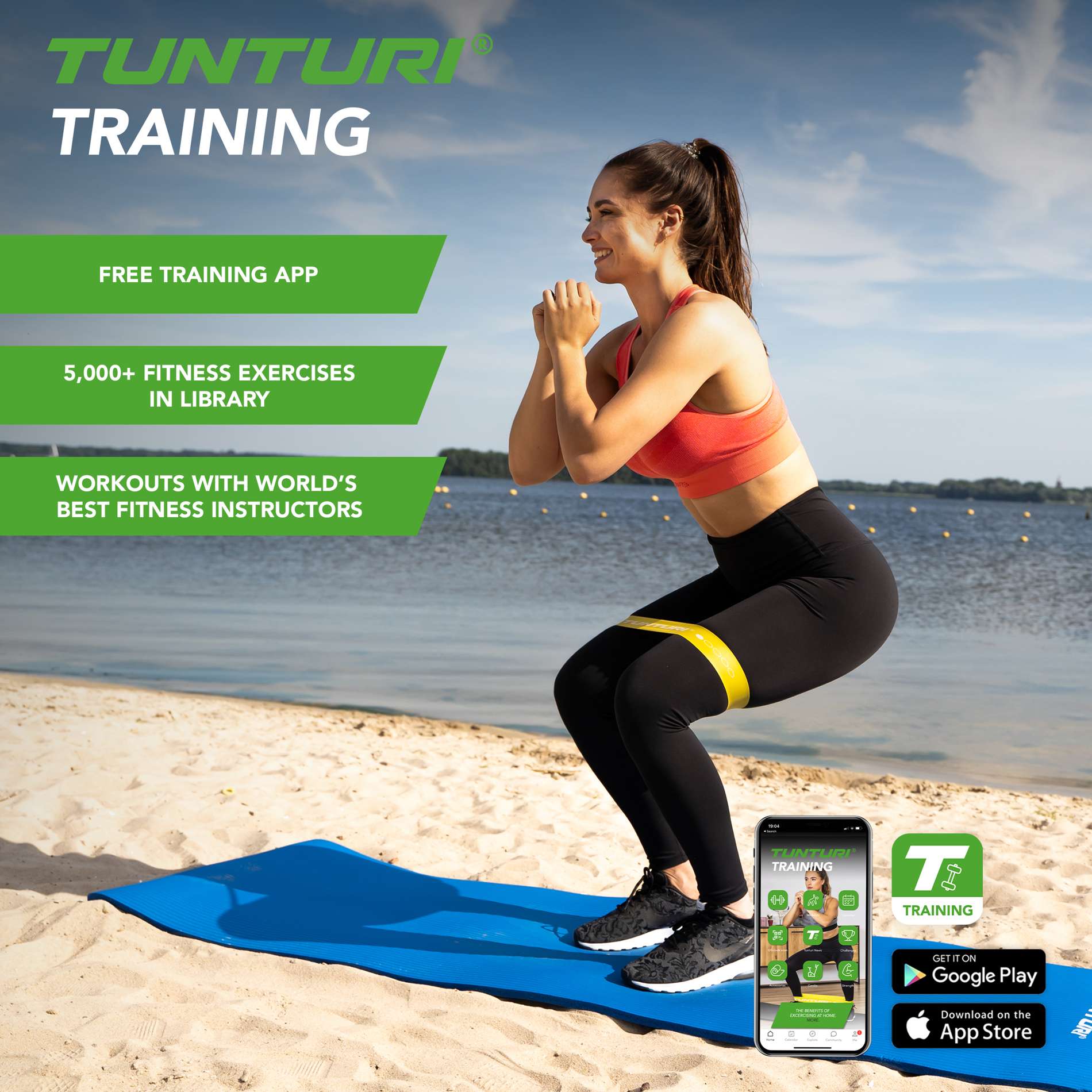 Tunturi Mini Resistance Band Set 5pcs