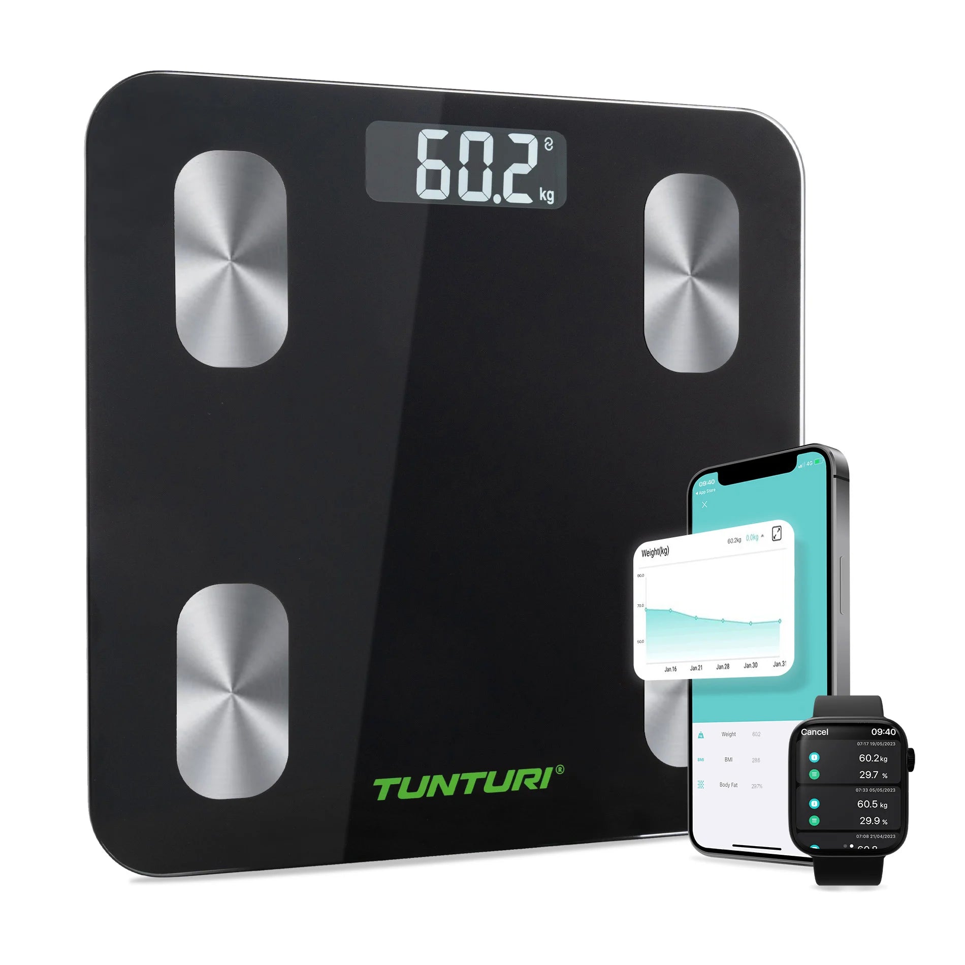 Tunturi Smart Scale Black