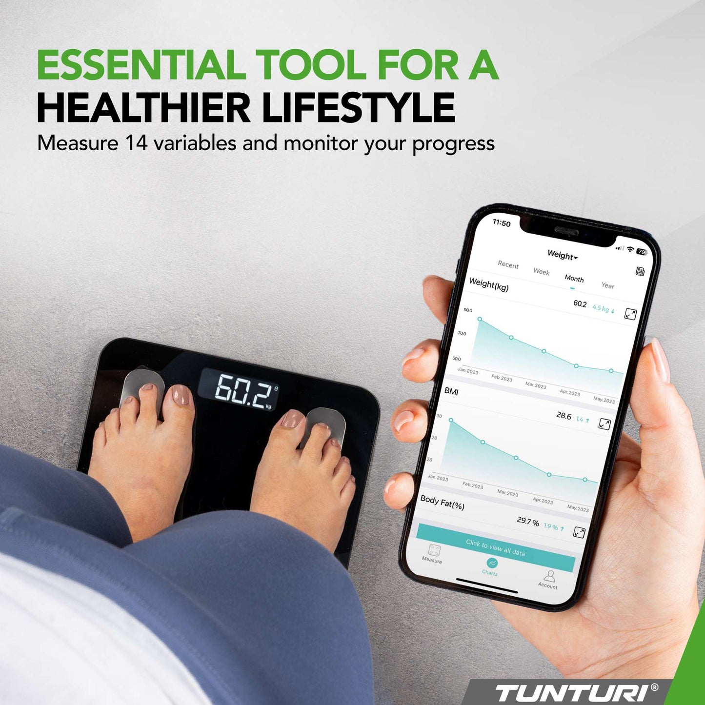 Tunturi Smart Scale Black