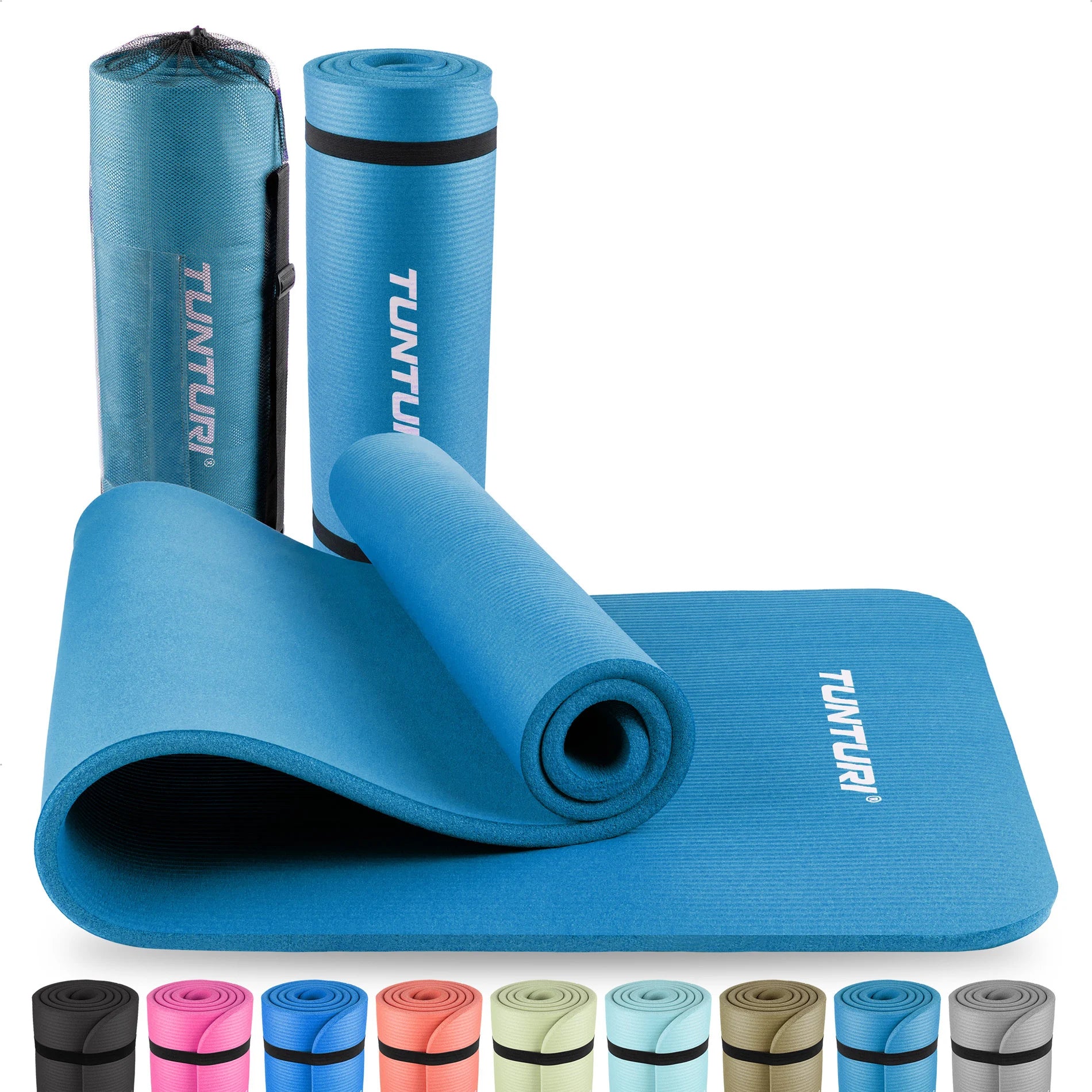 Tunturi Fitness Mat NBR 15mm - Petrol Blue