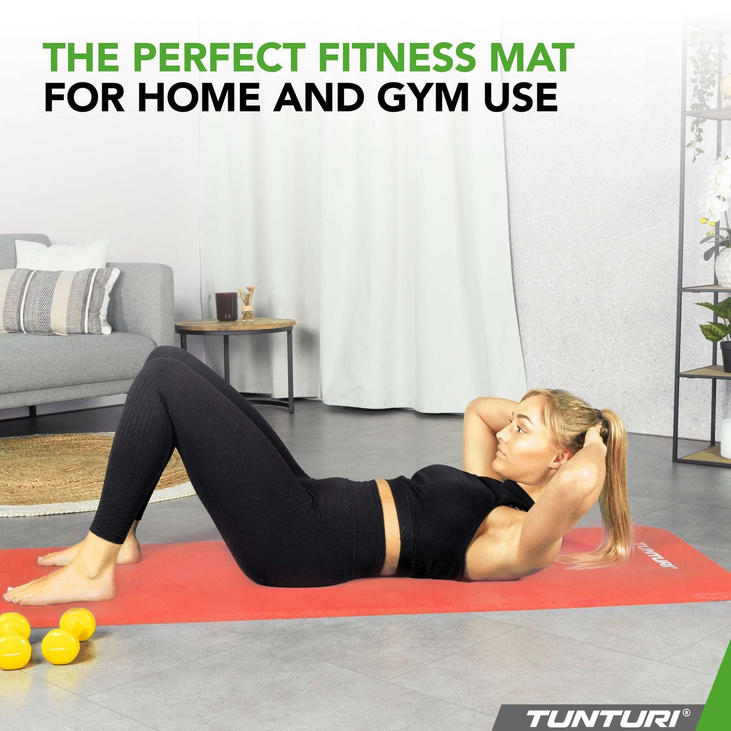 Tunturi Fitness Mat NBR 15mm - Rose Gold