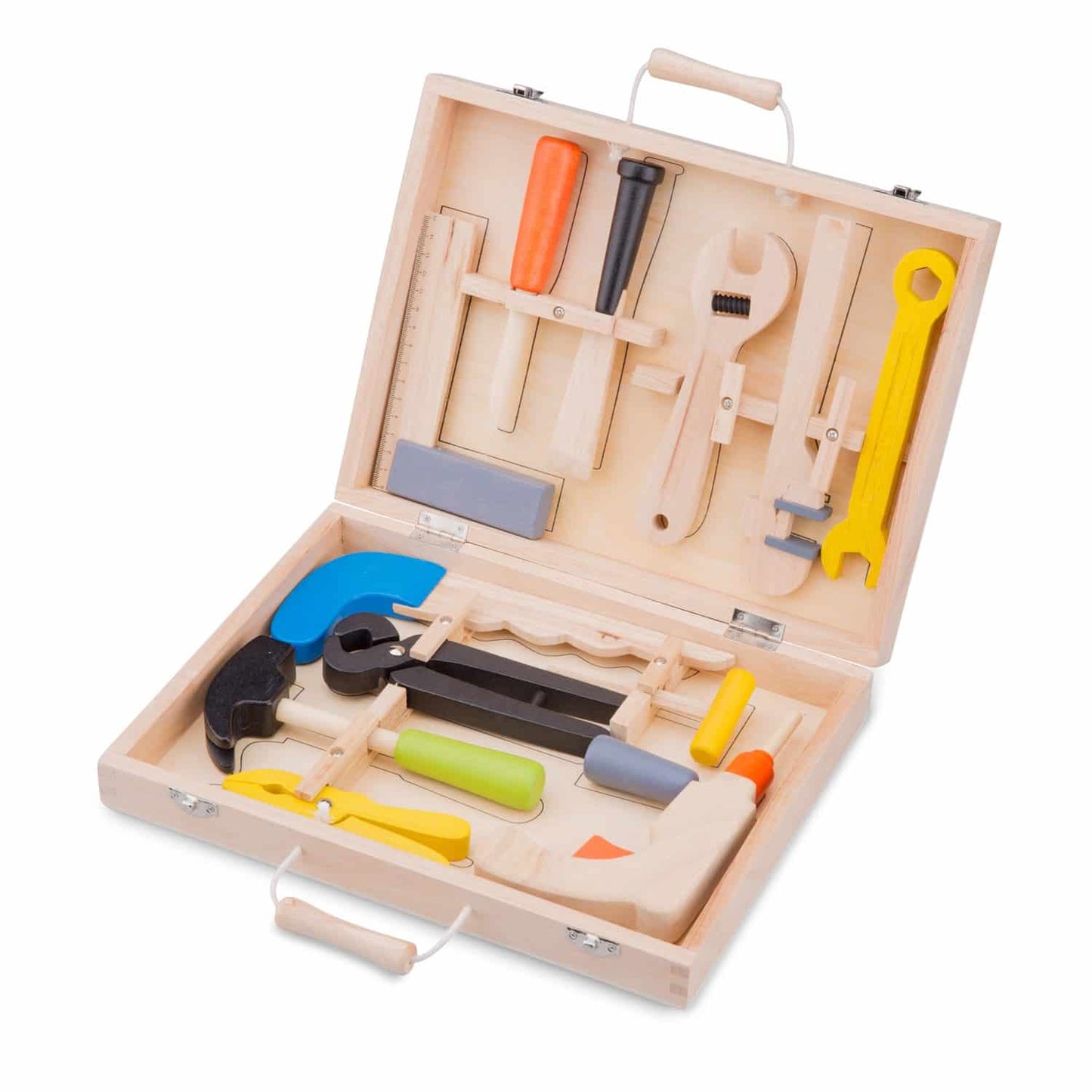 New Classic Toys - Wooden Tool Box, 12pcs