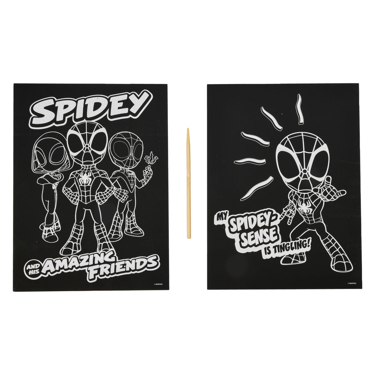 Disney Scratch Art A Set Of 2pcs 26 x 19.5cm - Spidey