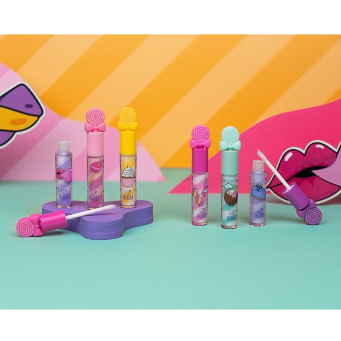 Create It! Candy Lip Gloss A Pack Of 3pcs - Pink/Purple/Turquoise