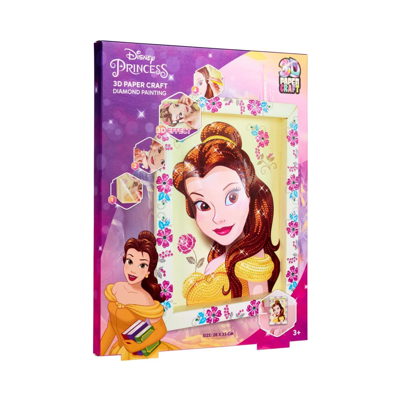 Disney Princess 3D Paper Craft Diamond Painting 35 x 26cm - Belle