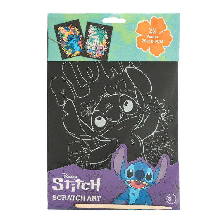 Disney Scratch Art A Set Of 2pcs 26 x 19.5cm - Stitch