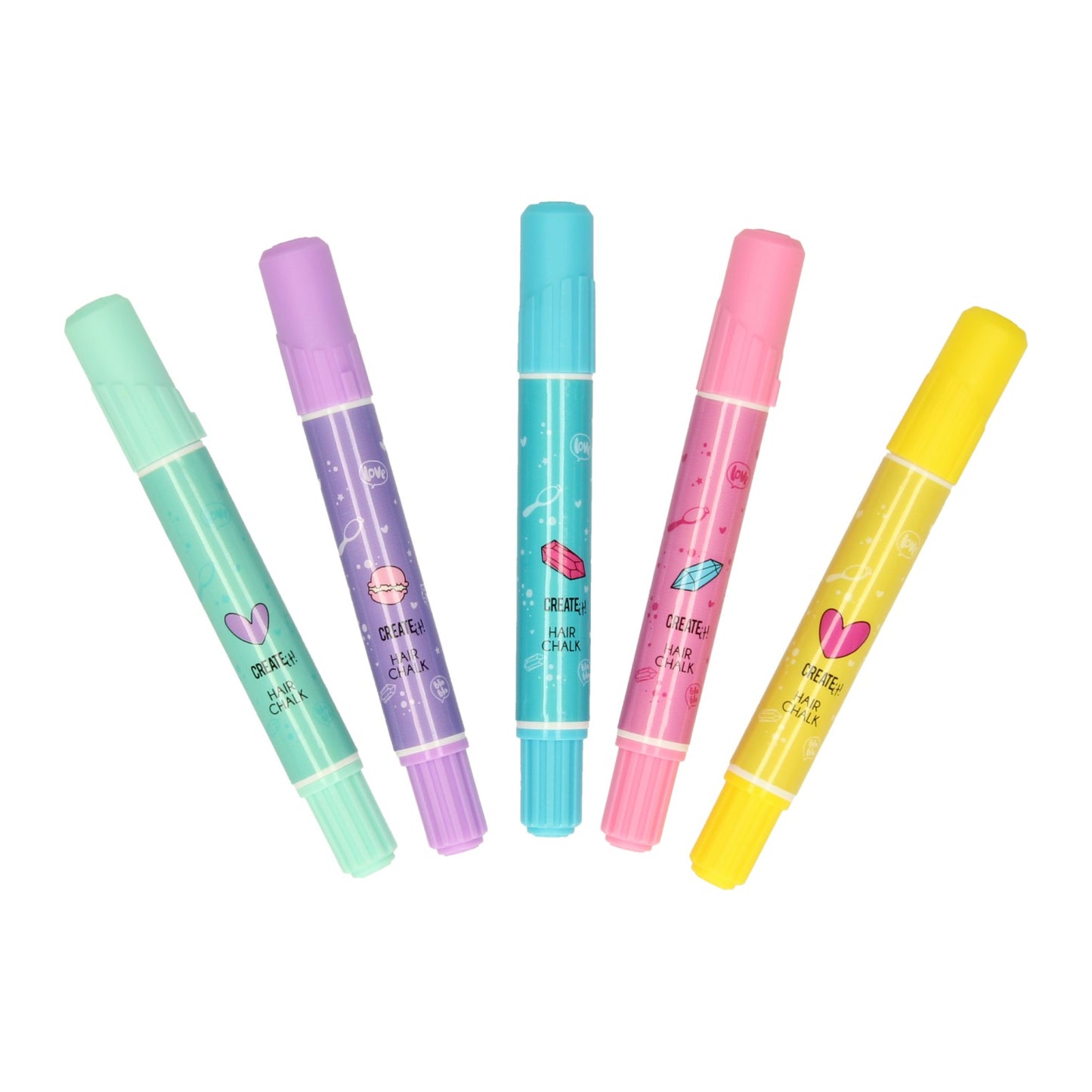 Create It! Washable Hair Chalk Pens A Pack Of 5pcs