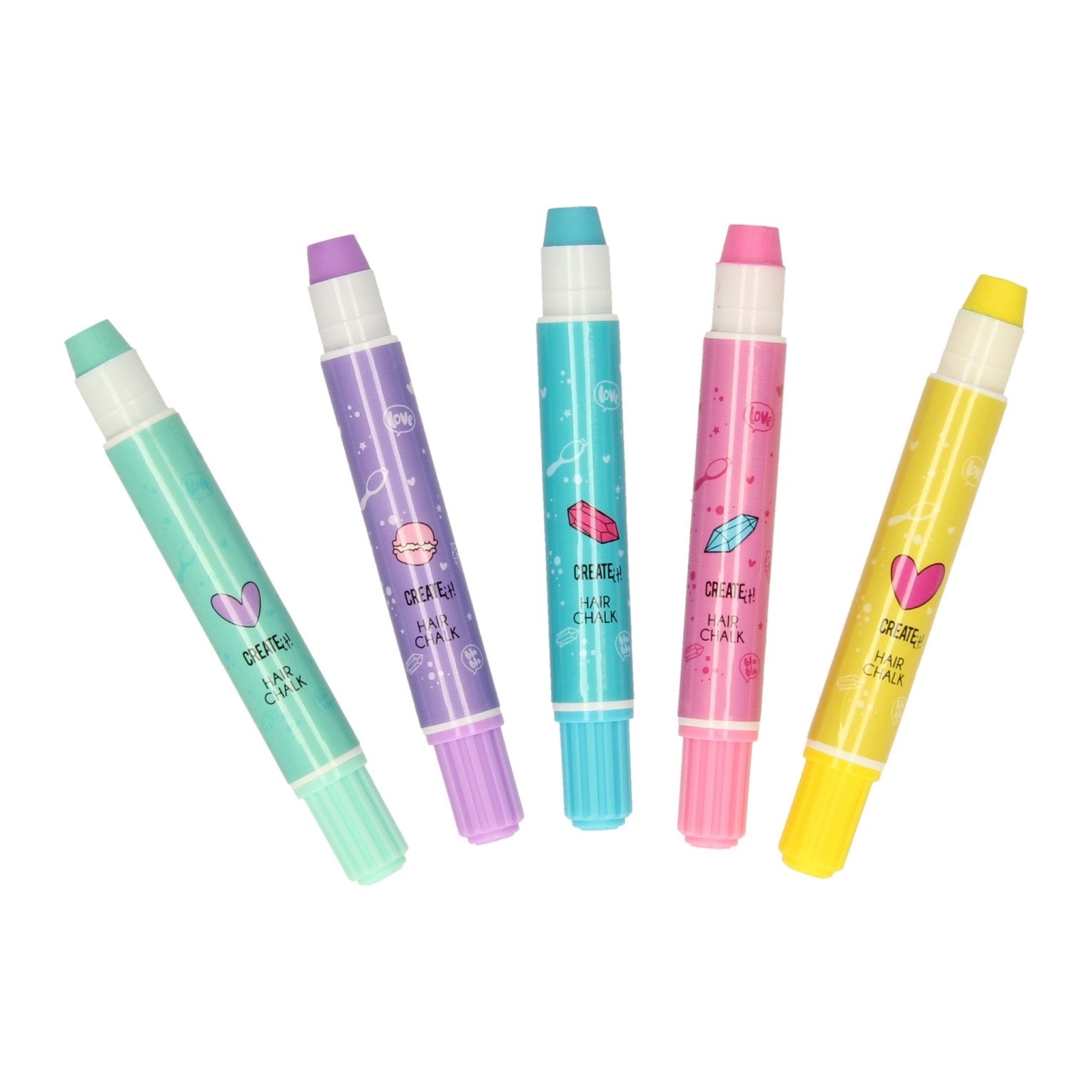Create It! Washable Hair Chalk Pens A Pack Of 5pcs