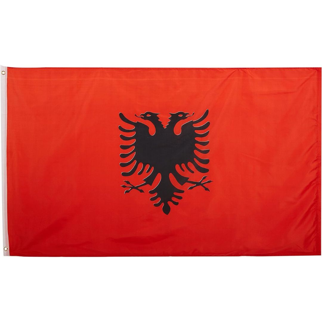 Flag Of Albania 5' x 3' 75D Polyester