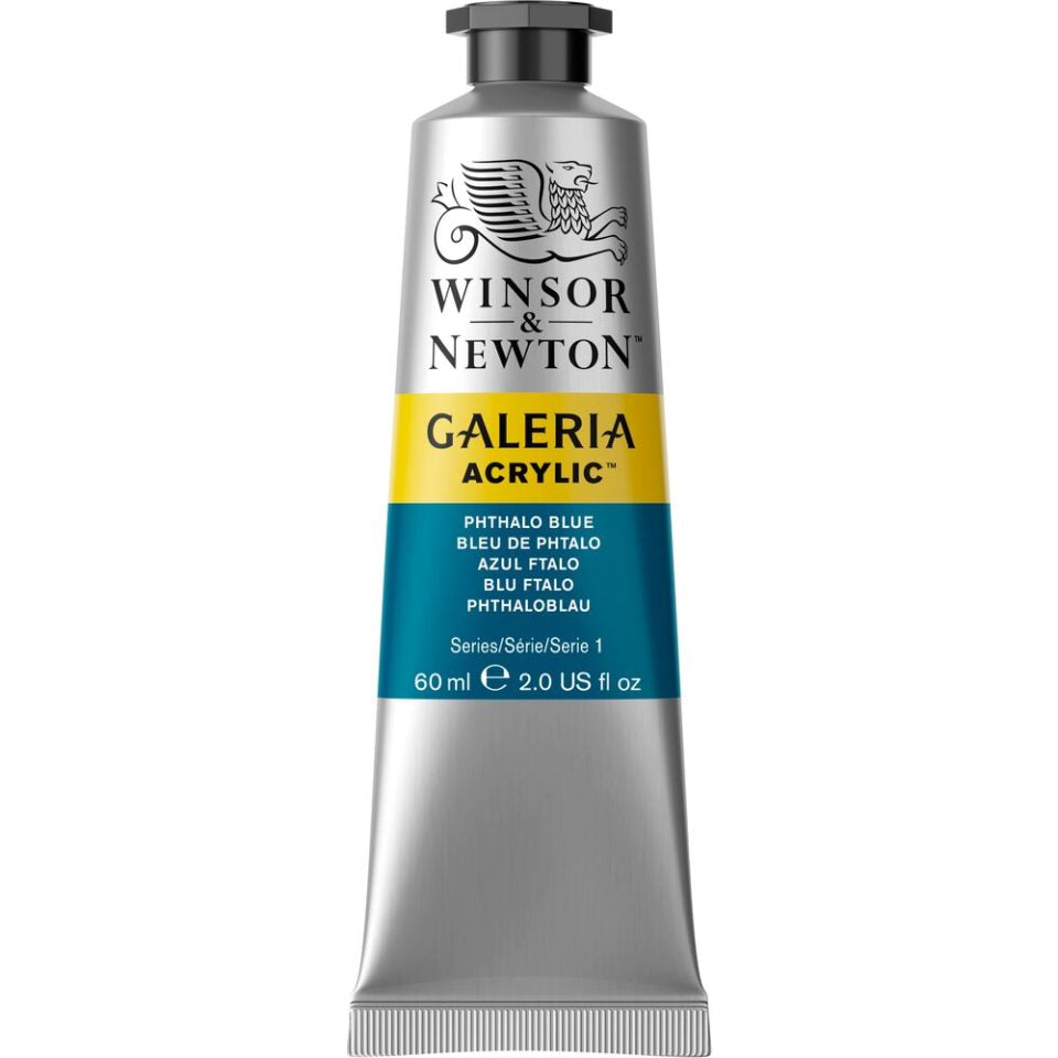 W & N Galeria Acrylic Paint 60ml - Various Colours - Lamp Black