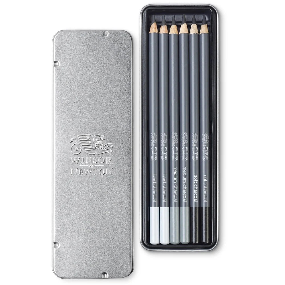 Winsor & Newton Charcoal Pencil A Set Of 6pcs