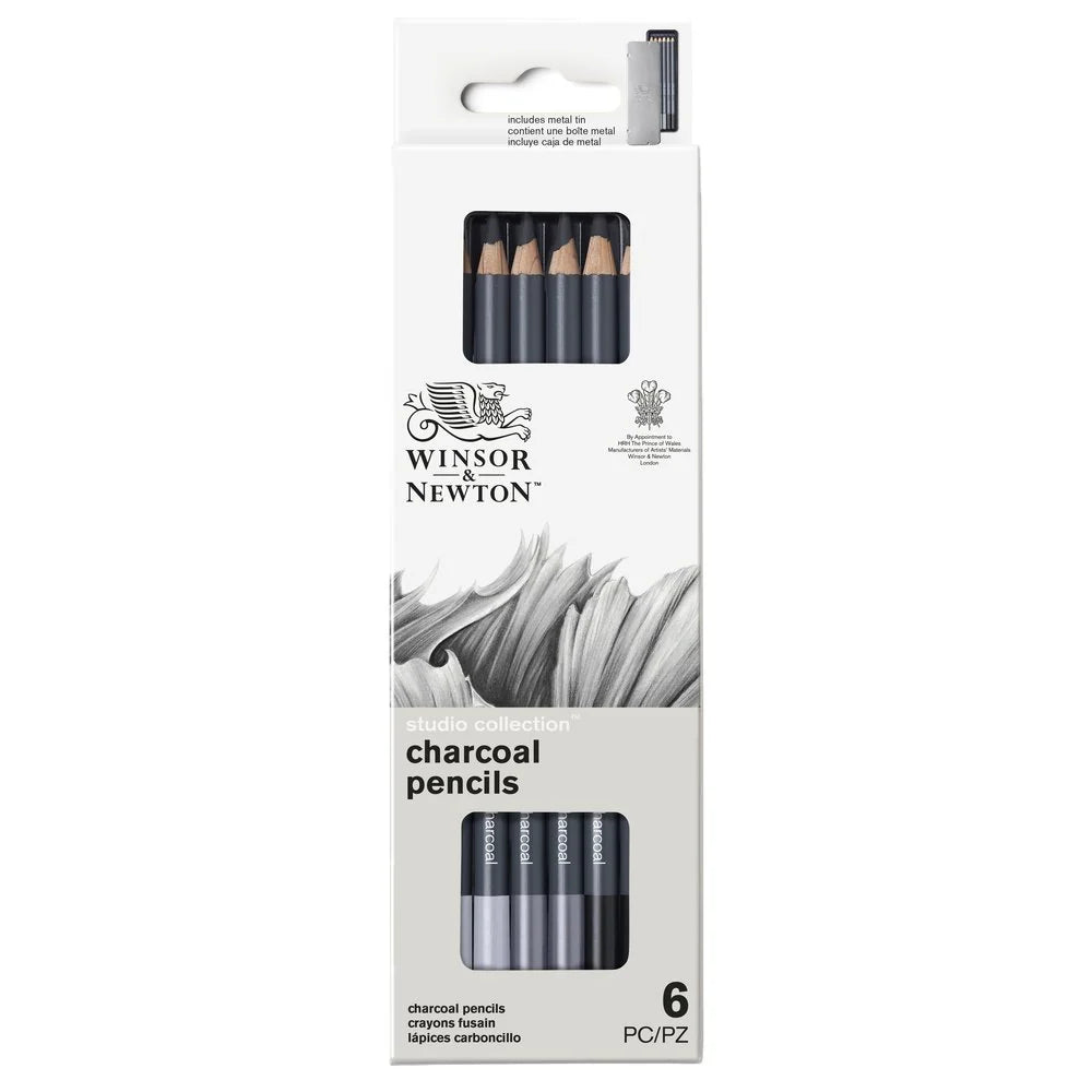 Winsor & Newton Charcoal Pencil A Set Of 6pcs