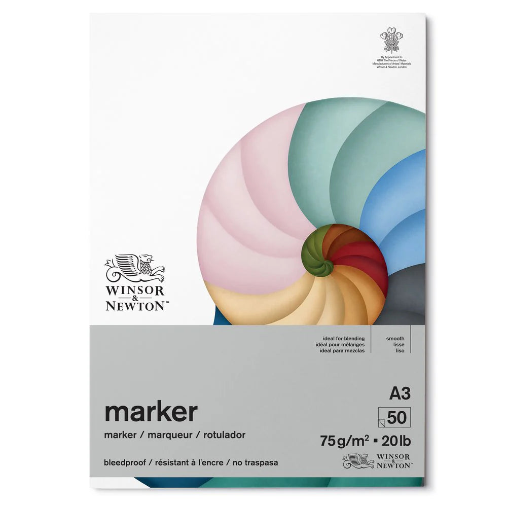 A3 Winsor & Newton Bleedproof Marker Pad 75gsm 50 Sheets