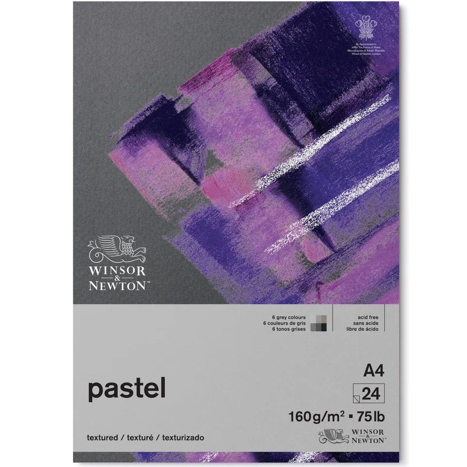 A4 Winsor & Newton Pastel Paper Grey Colours 160gsm