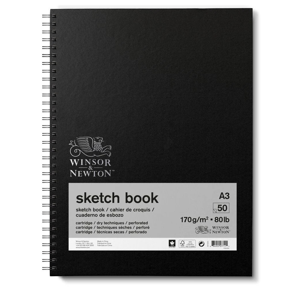 A3 Winsor & Newton Spiral Sketchbook 170gsm 50p