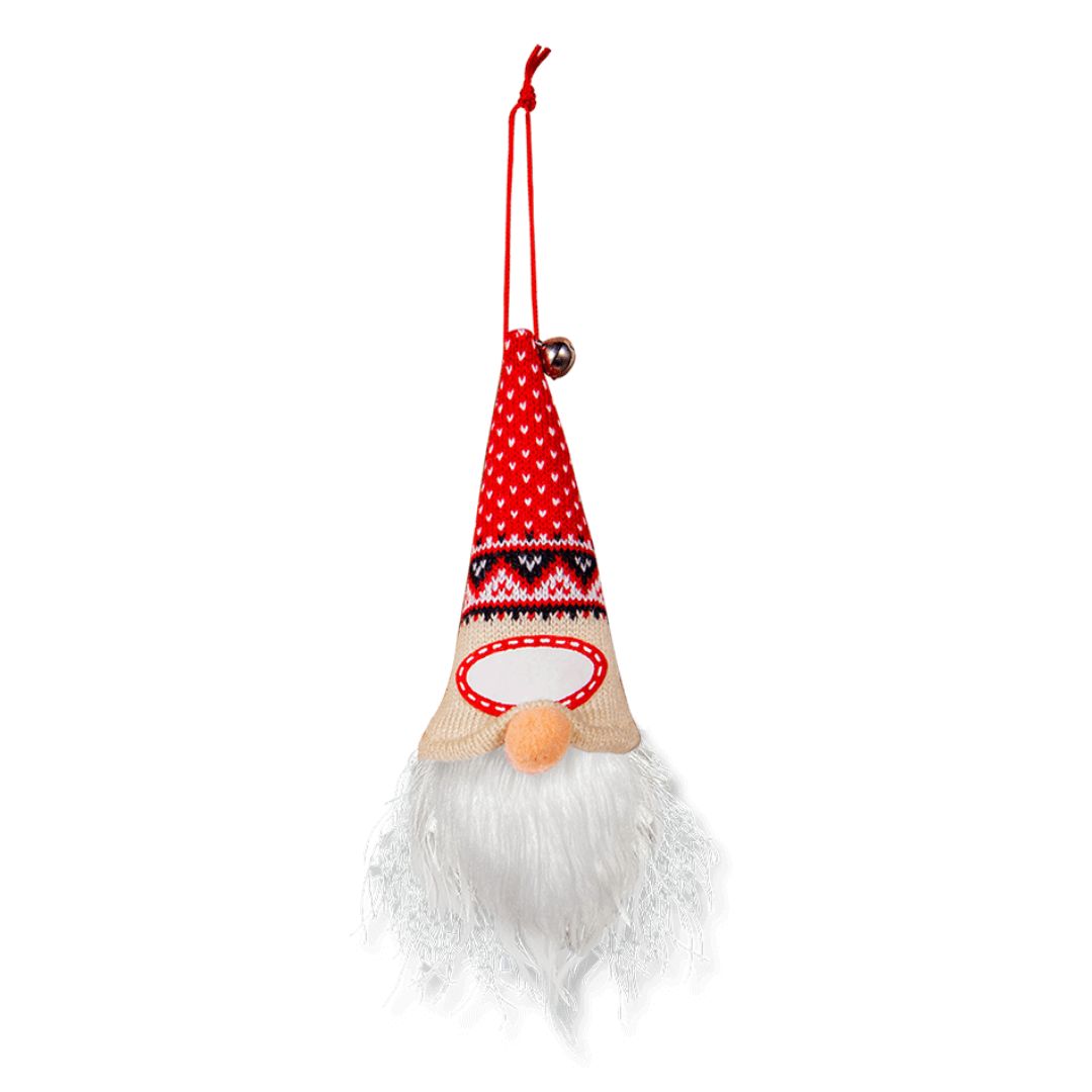 H&H Light Up Gonk Tree Decoration - Blank Red/White