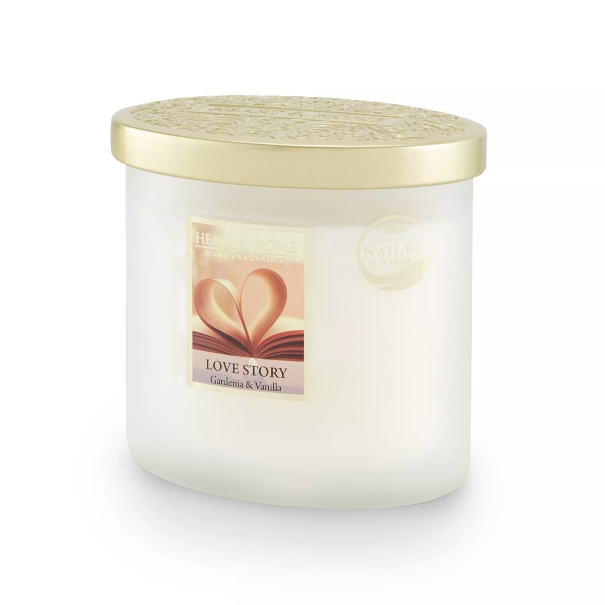 H&H Love Story 2 Wick Ellipse Candle (Gardenia & Vanilla)