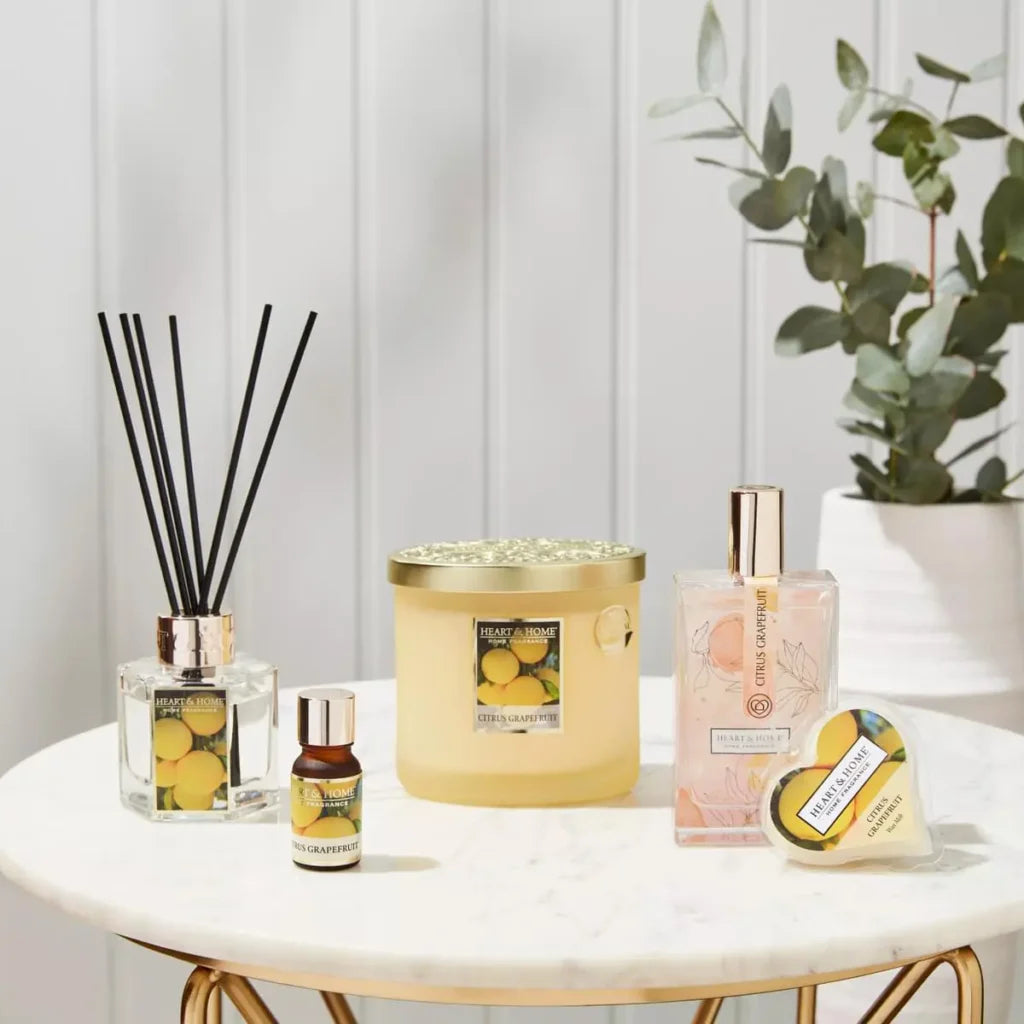 H&H Twin Wick Ellipse Candle 220g - Citrus Grapefruit