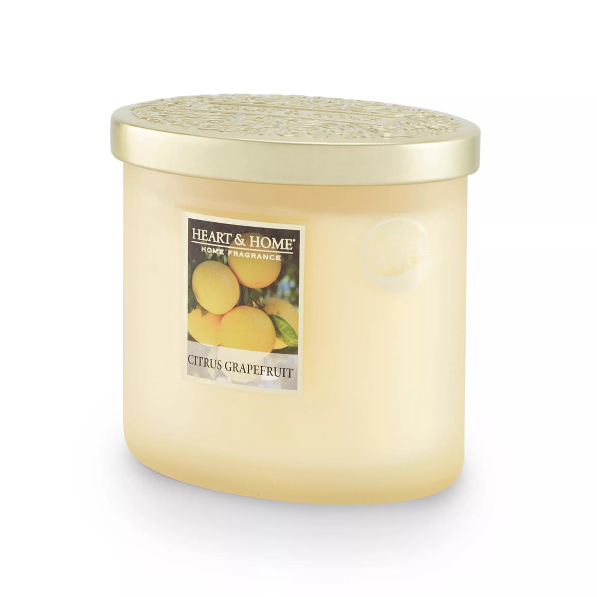 H&H Citrus Grapefruit 2 Wick Ellipse Candle