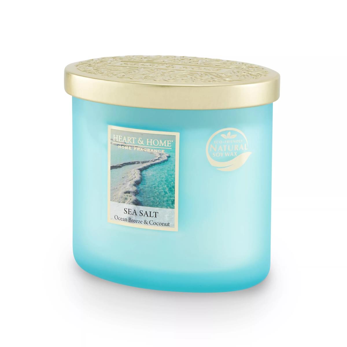 H&H Sea Salt 2 Wick Ellipse Candle