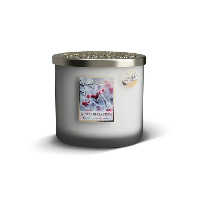 H&H Twin Wick Candle - Winter Berry Frost