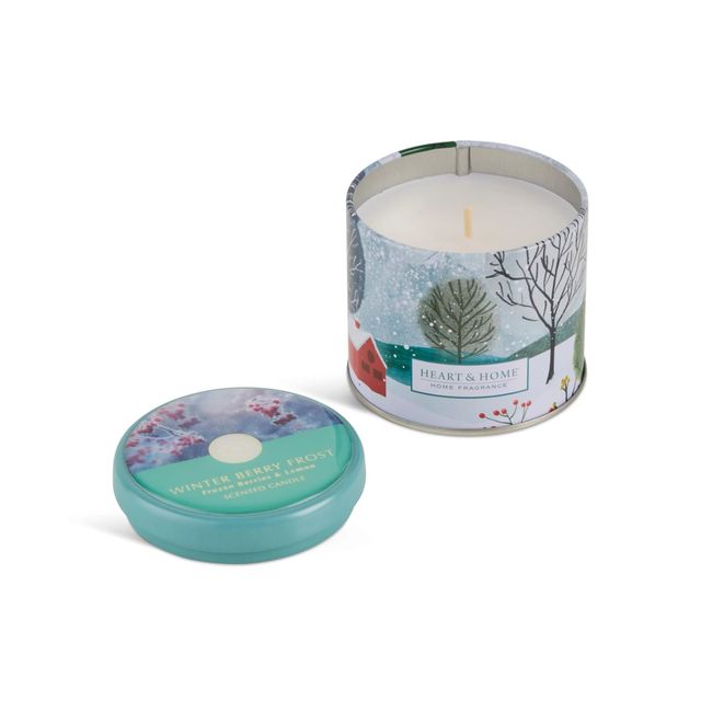 H&H Tin Candle - Winter Berry Frost