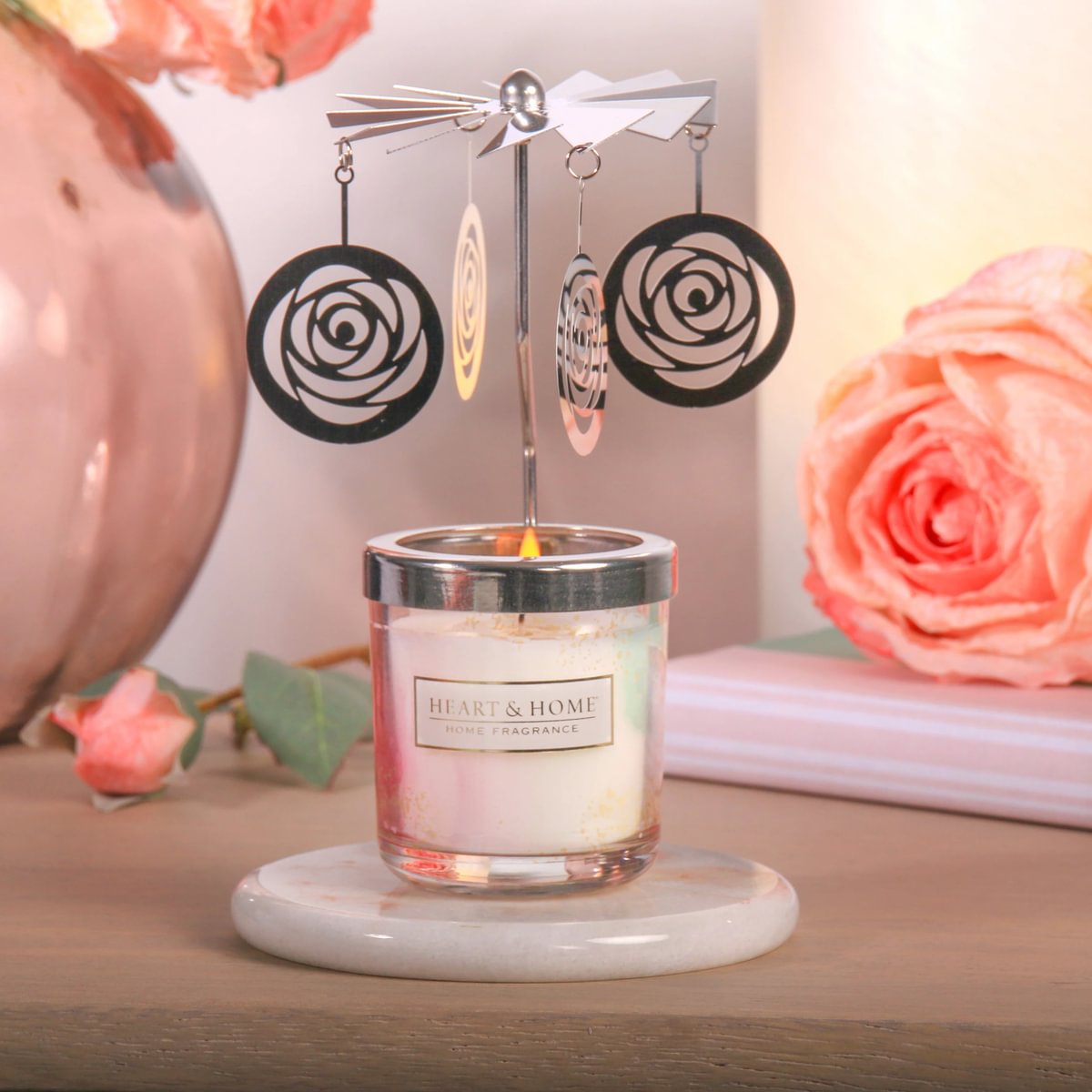 H&H Mini Candle & Carousel 45g - With Love