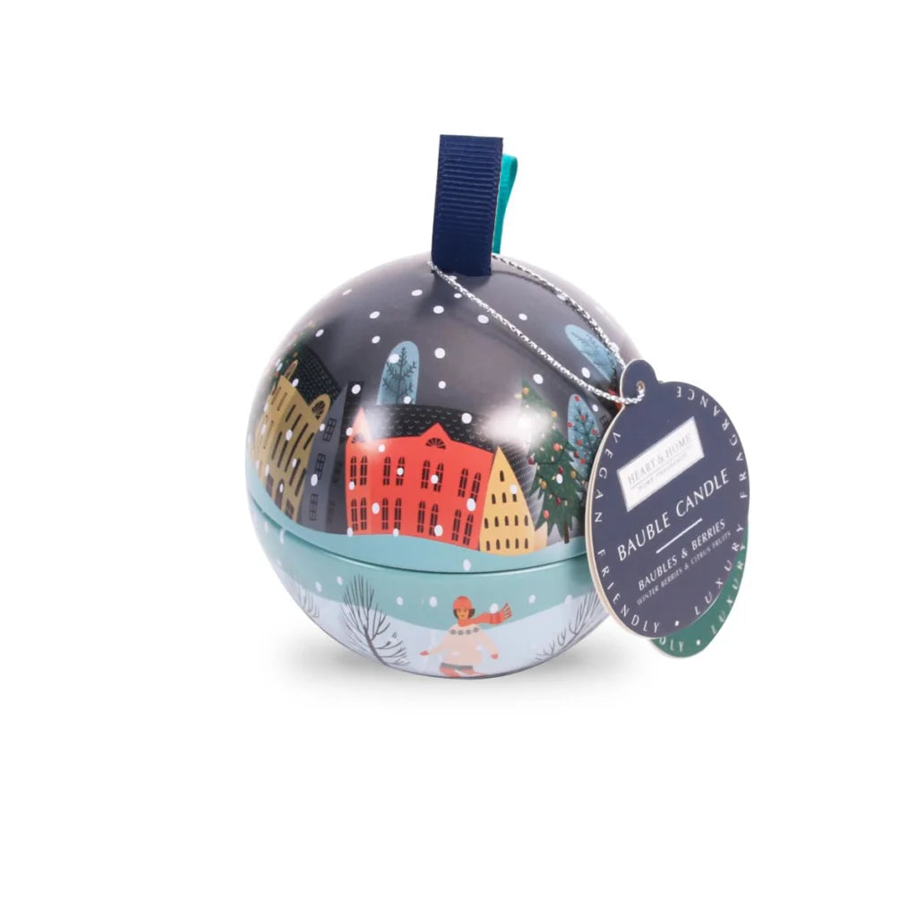 H&H Bauble Candle 85g - Baubles & Berries