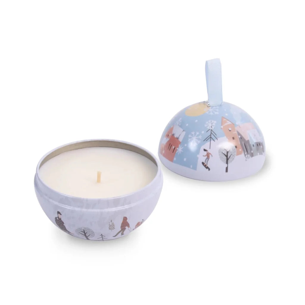 H&H Bauble Candle 85g - Snowflake Sparkle