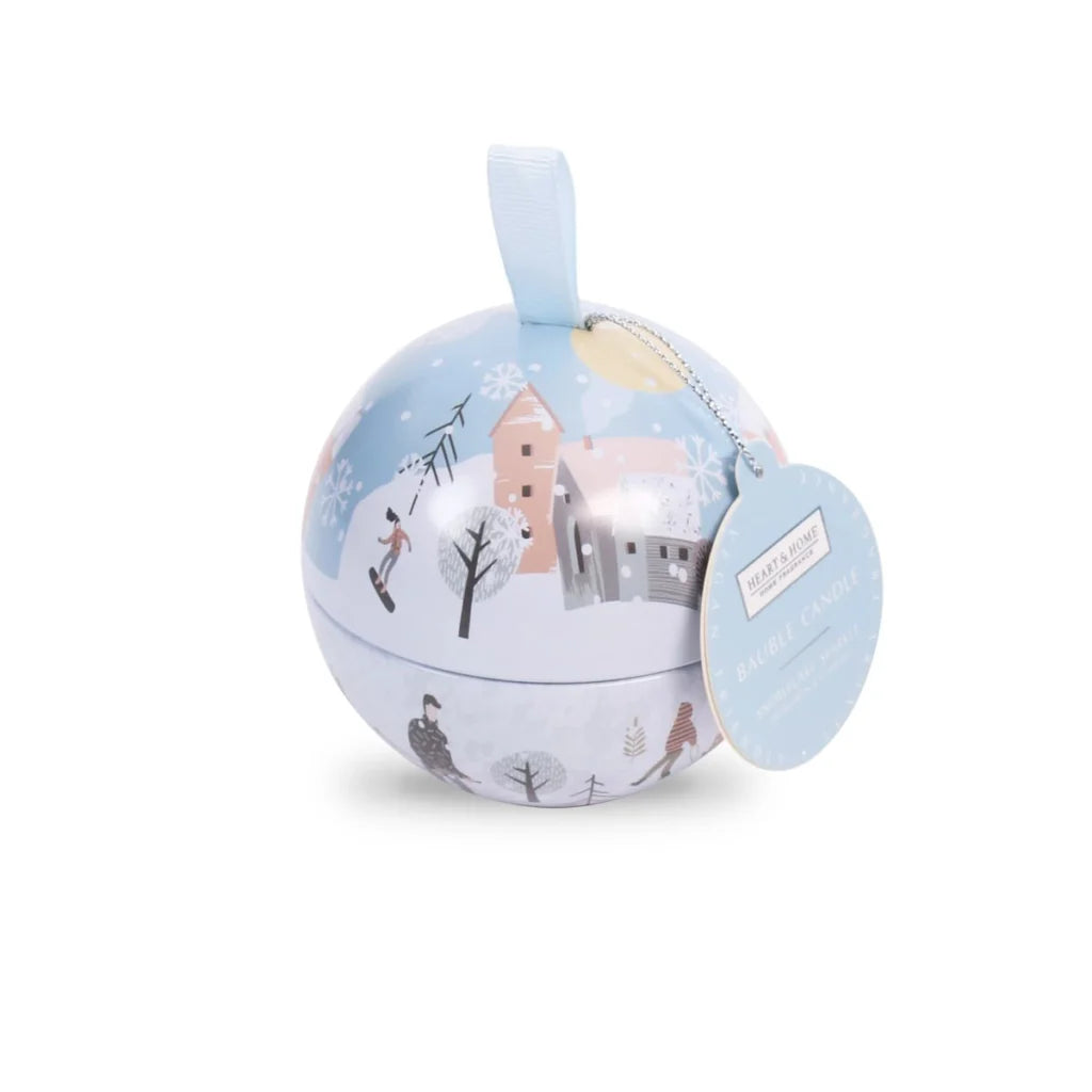 H&H Bauble Candle 85g - Snowflake Sparkle