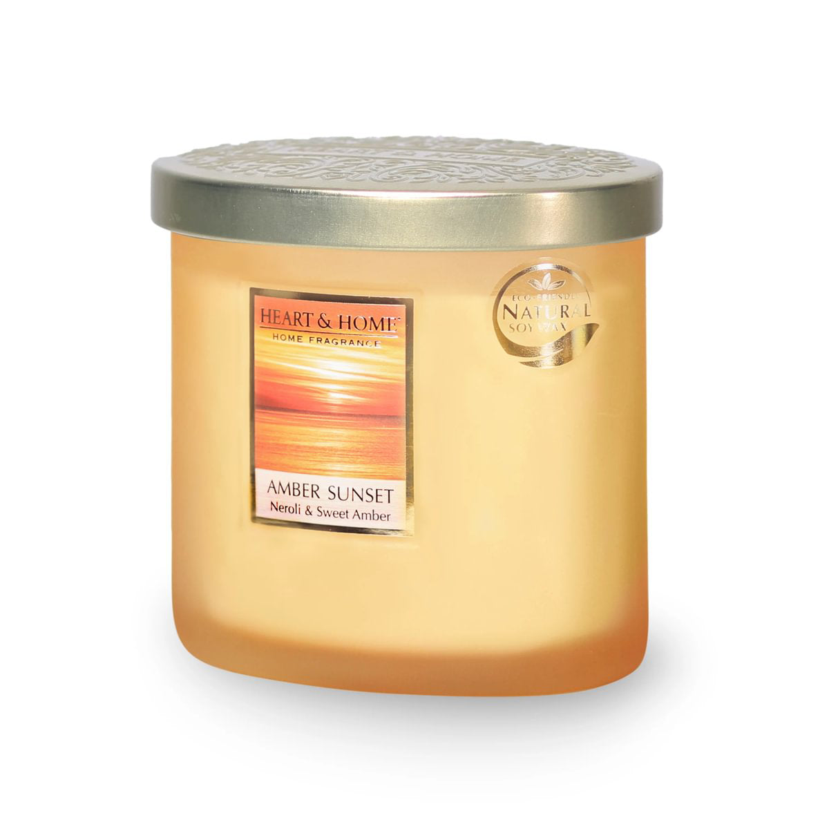 H&H Twin Wick Ellipse Candle 220g - Amber Sunset