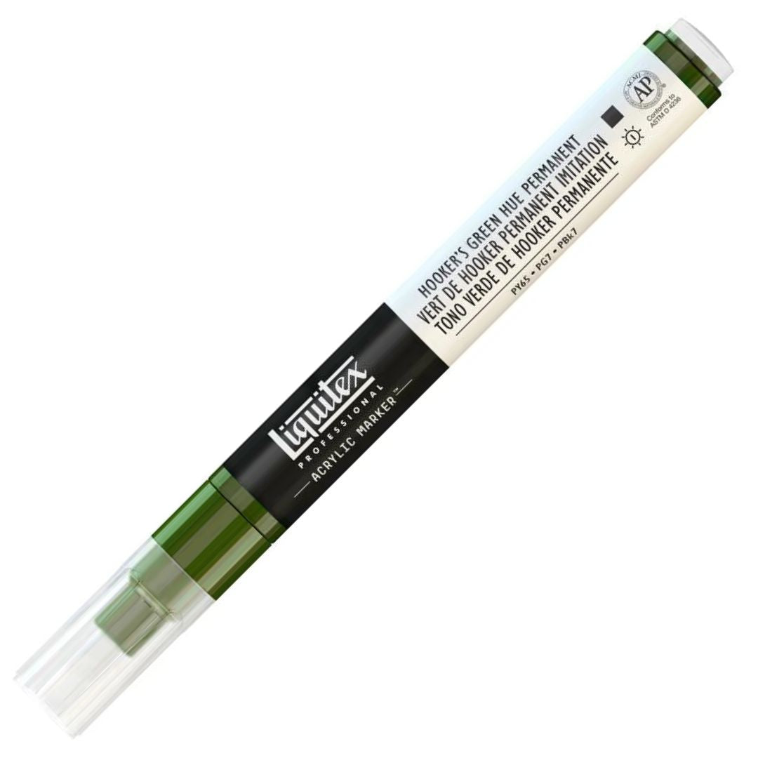 Liquitex Acrylic Marker 2-4mm Hooker’s Green Hue Permanent