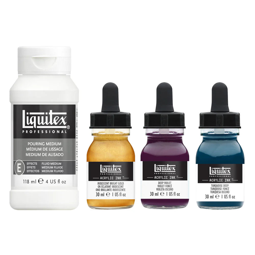 Liquitex Acrylic Ink Set Of 4pcs - Pouring Technique - Deep Colors