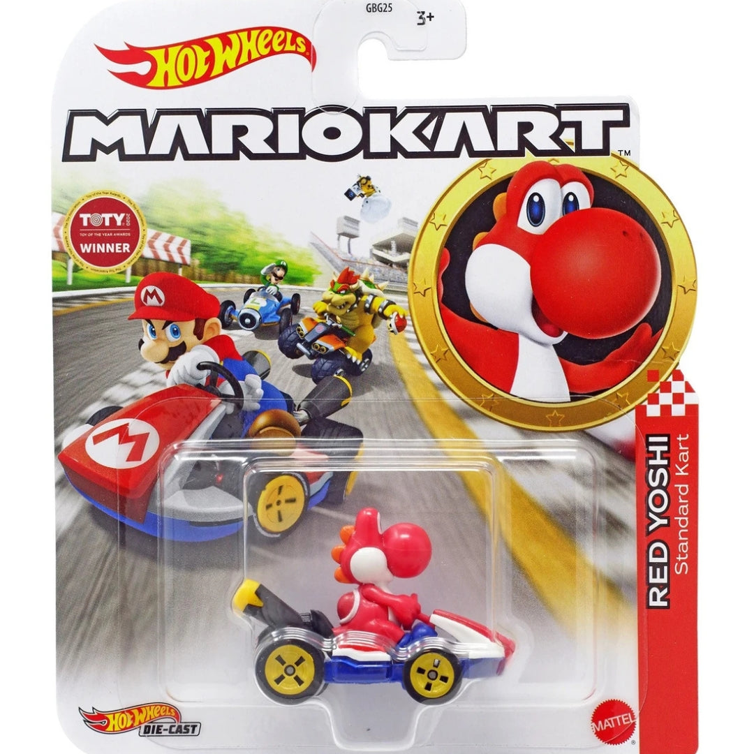 Hot Wheels - Mario Kart - Red Yoshi Standard Kart