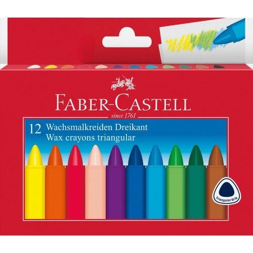 Faber-Castell Wax Crayons Triangular A Pack Of 12pcs